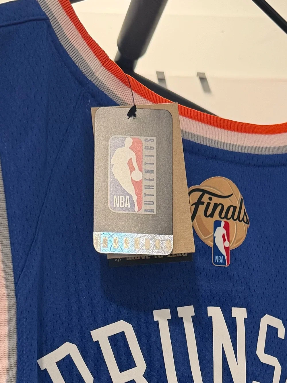 Authentic Nike Blue and Orange NBA Dri-FIT Basketball Jersey